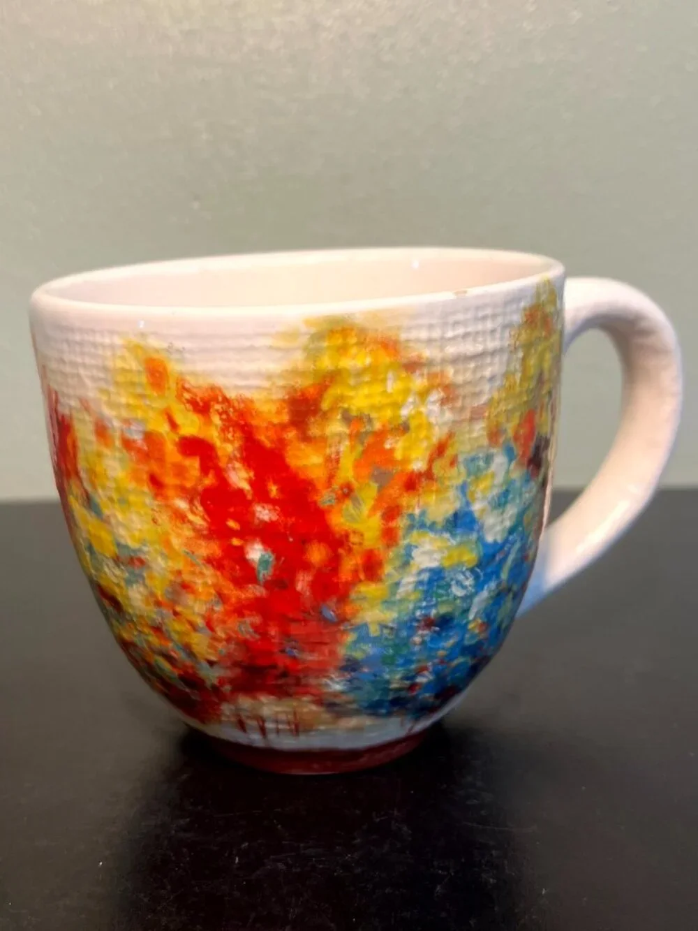 Pier 1 Imports Impressionist Fall Trees Ironstone Oversized Mug 20oz Multicolor